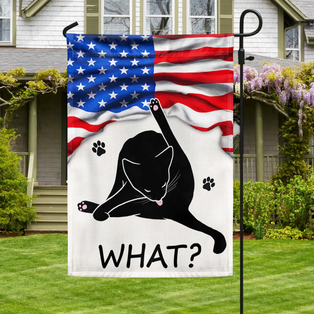 Funny Cat What American Flag