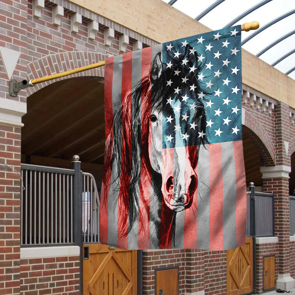 Patriot Horse American Flag