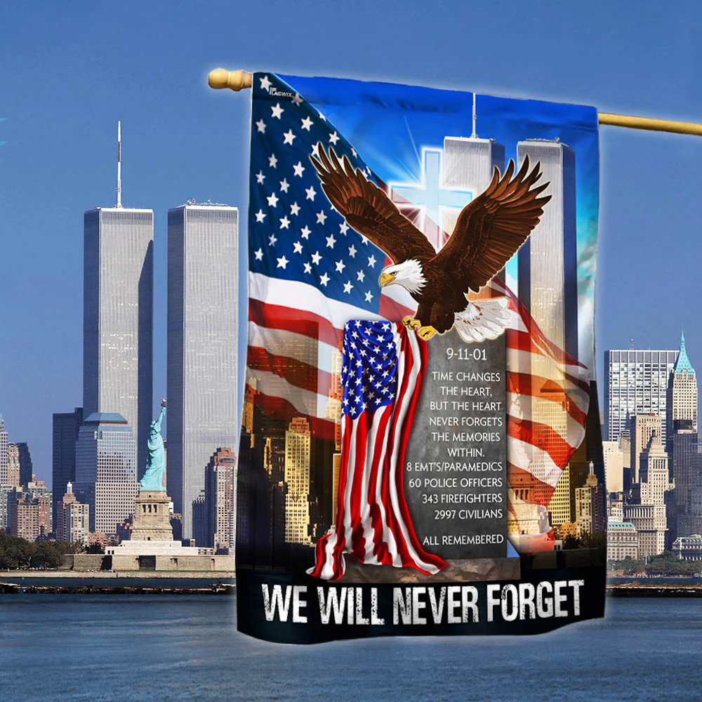 Patriot Day 911 We Will Never Forget Memorial Eagle American Flag