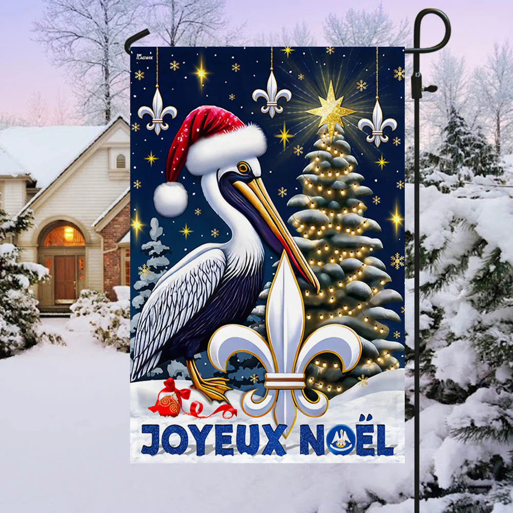 Louisiana Christmas Cajun Christmas Joyeux Noel Flag