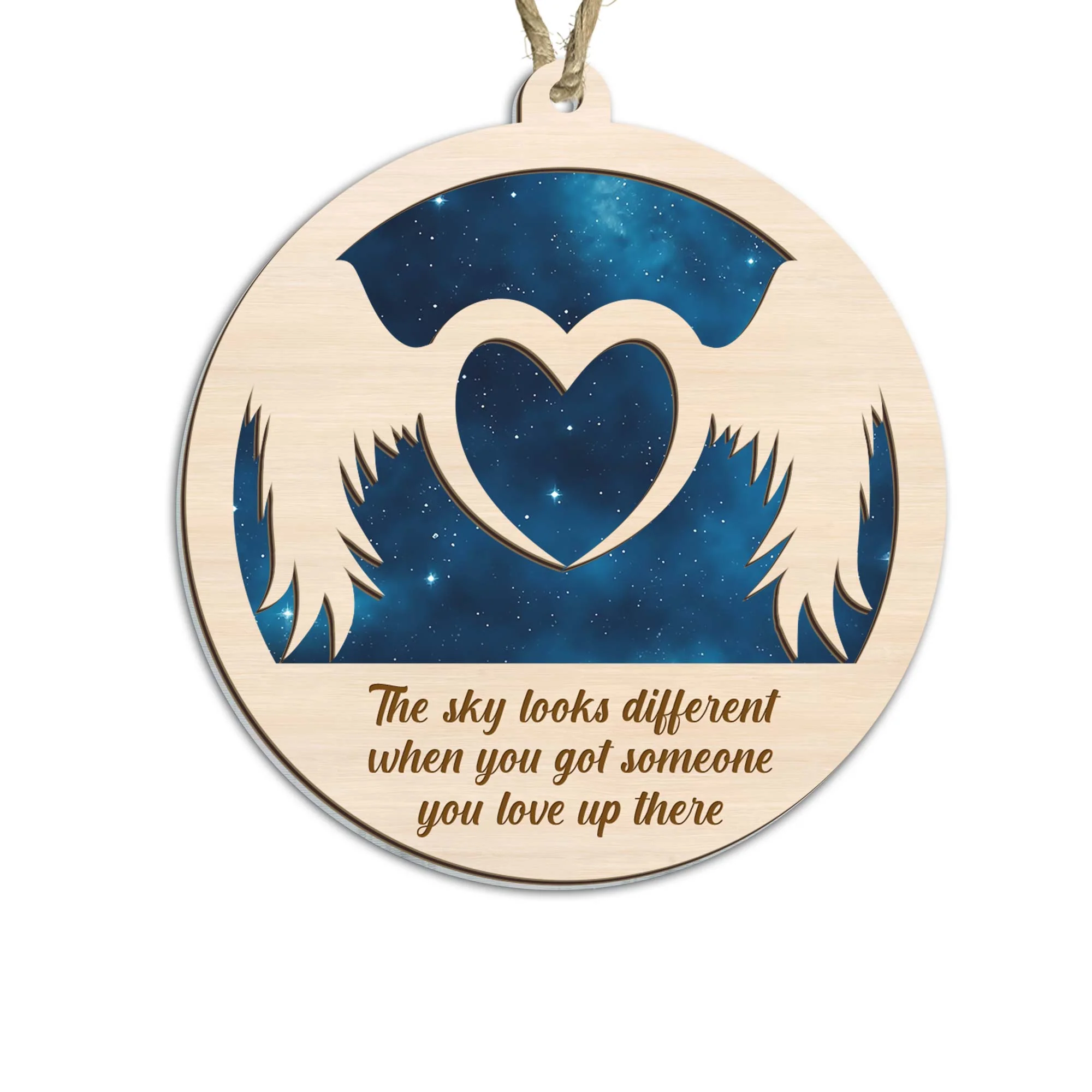 Christmas Ornament, Memorial Ornament the Sky Looks Different Suncatcher Ornament