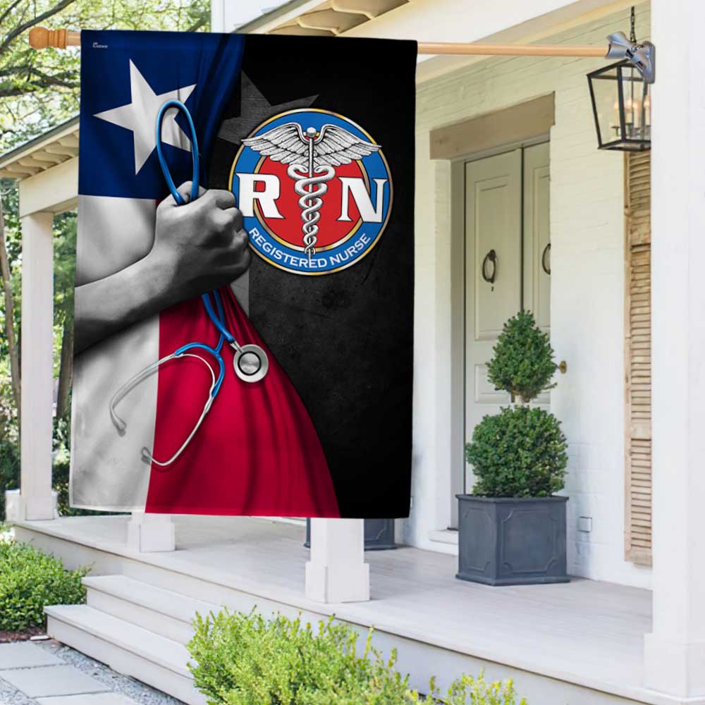 Nurse RN Texas Flag
