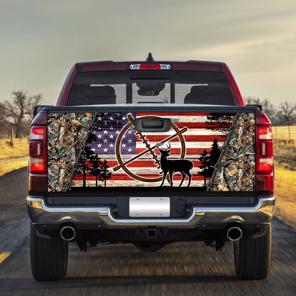 Deer Forest Wire Truck Tailgate Decal Sticker Wrap