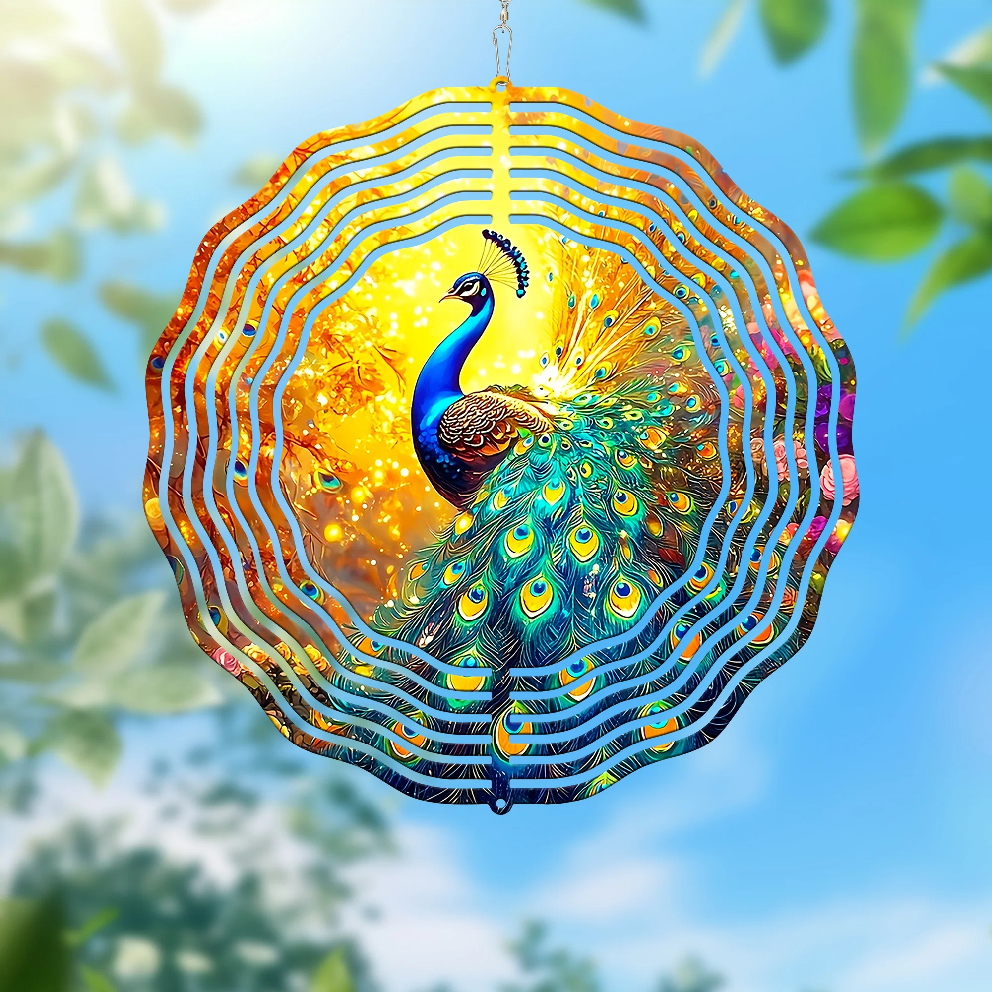 Colorful Peacock Wind Spinner