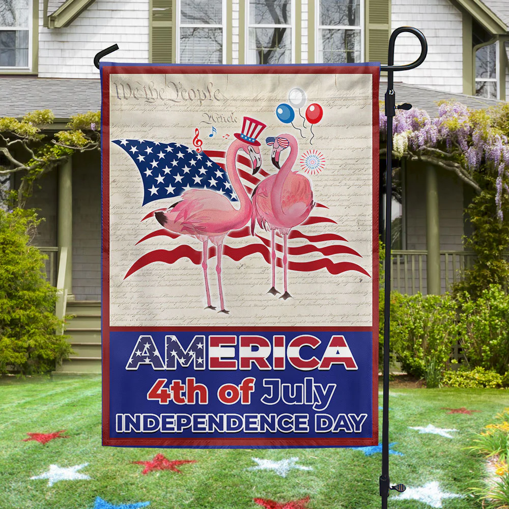 Bimipi American Flag - Flamingo America 4th Of july Independence Day Flag