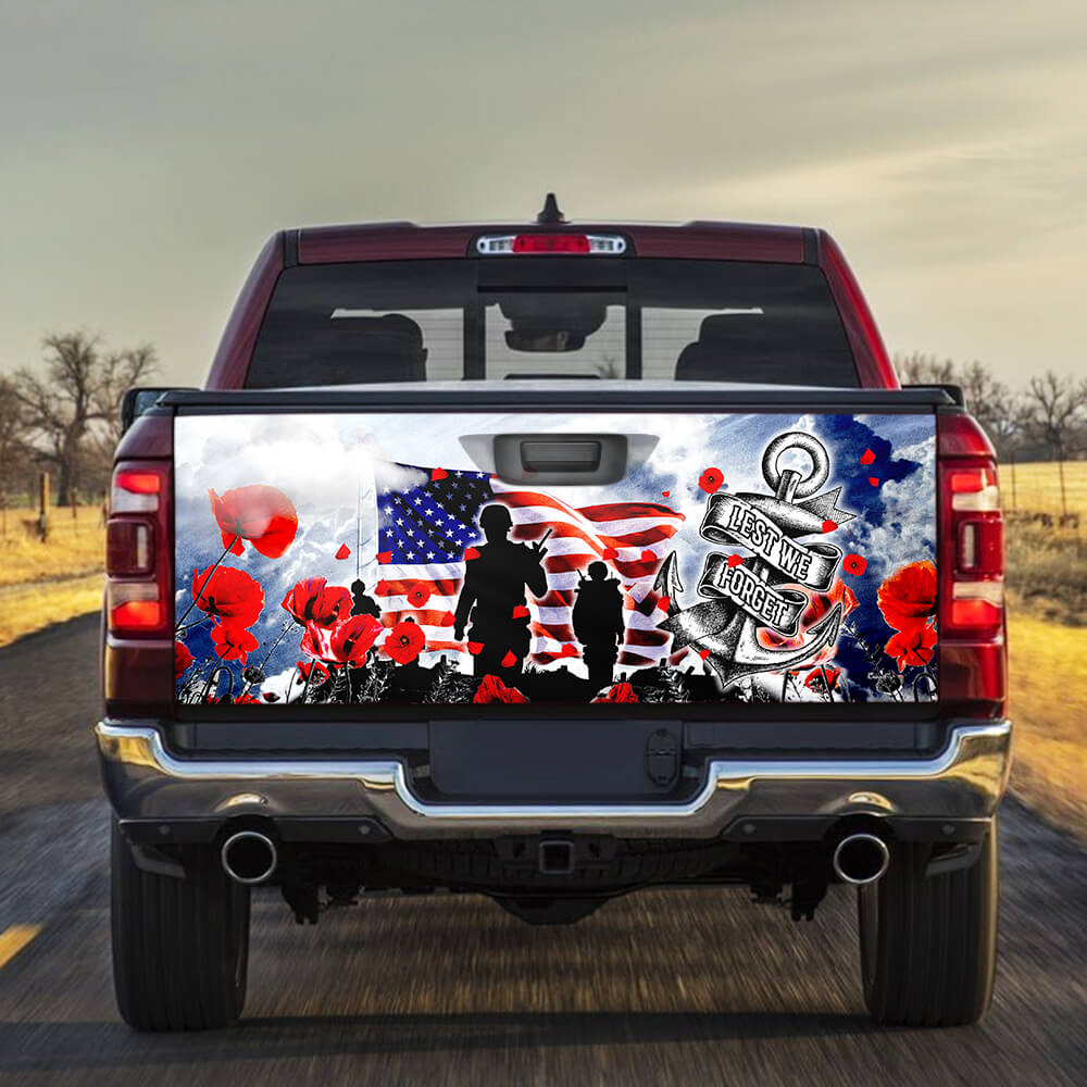 American Veteran Truck Tailgate Decal Sticker Wrap Inspiration NTT123TDv1