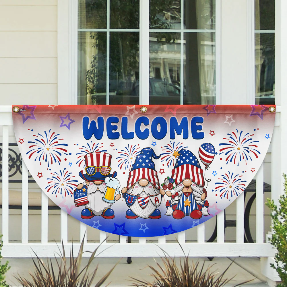 Bimipi American Flag - 4th of july Decoration American Independence Day Non-Pleated Fan Flag
