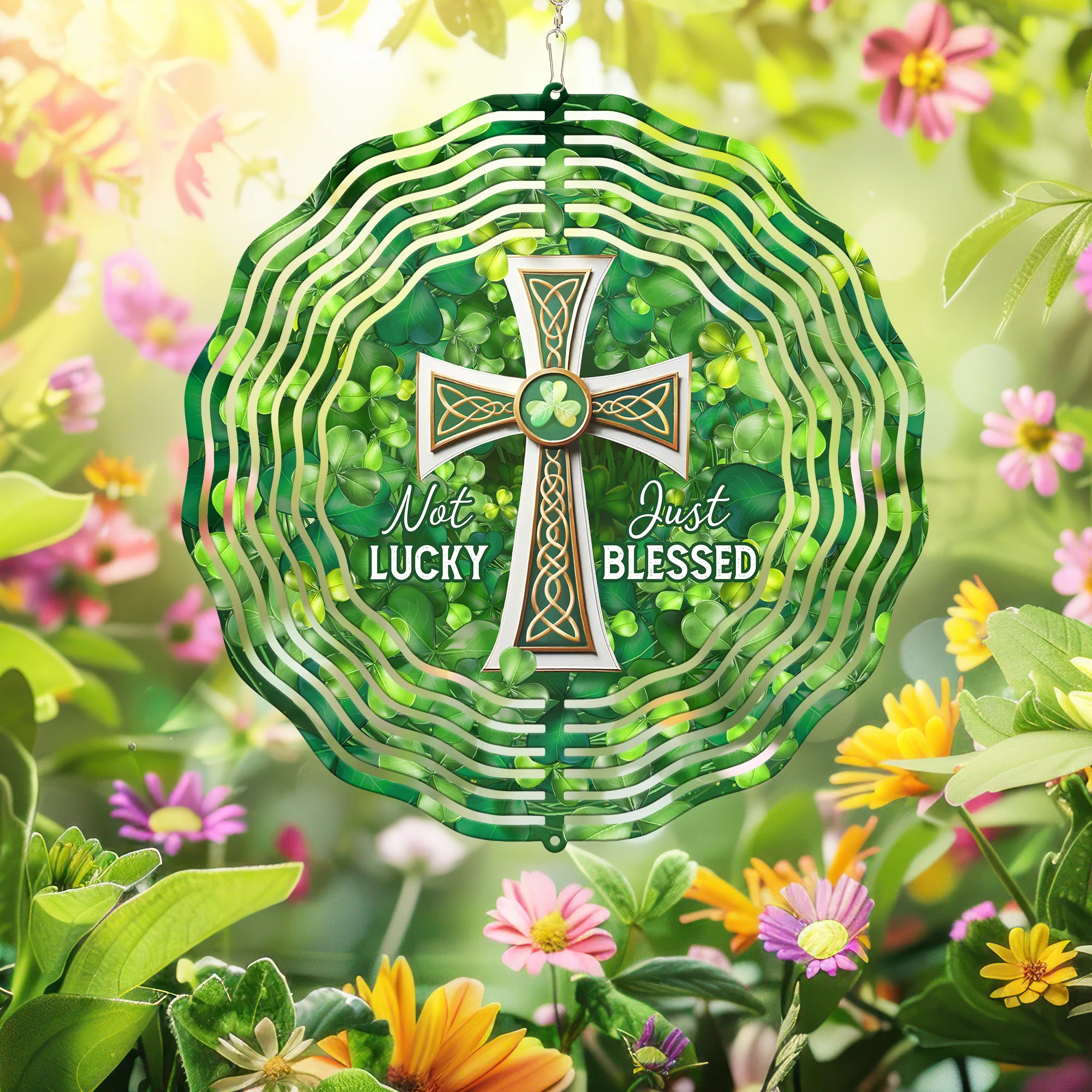 Not Lucky Just Blessed St Patrick’s Day Wind Spinner