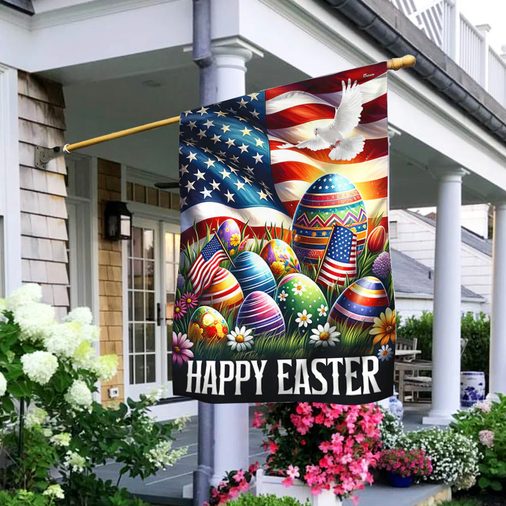 Bimipi  Happy Easter Day Easter Eggs American Flag