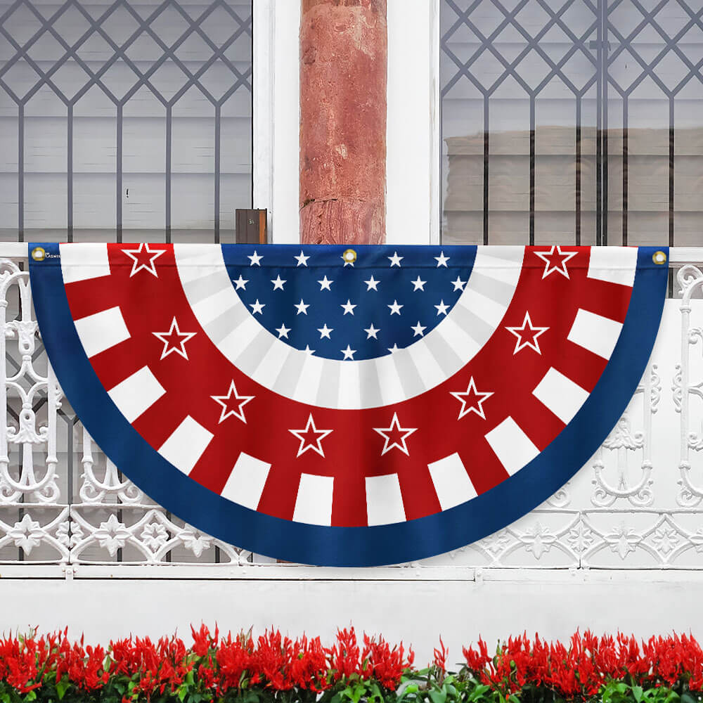 Bimipi American Flag - Happy 4th Of july Independence Day Non-pleated Fan Flag