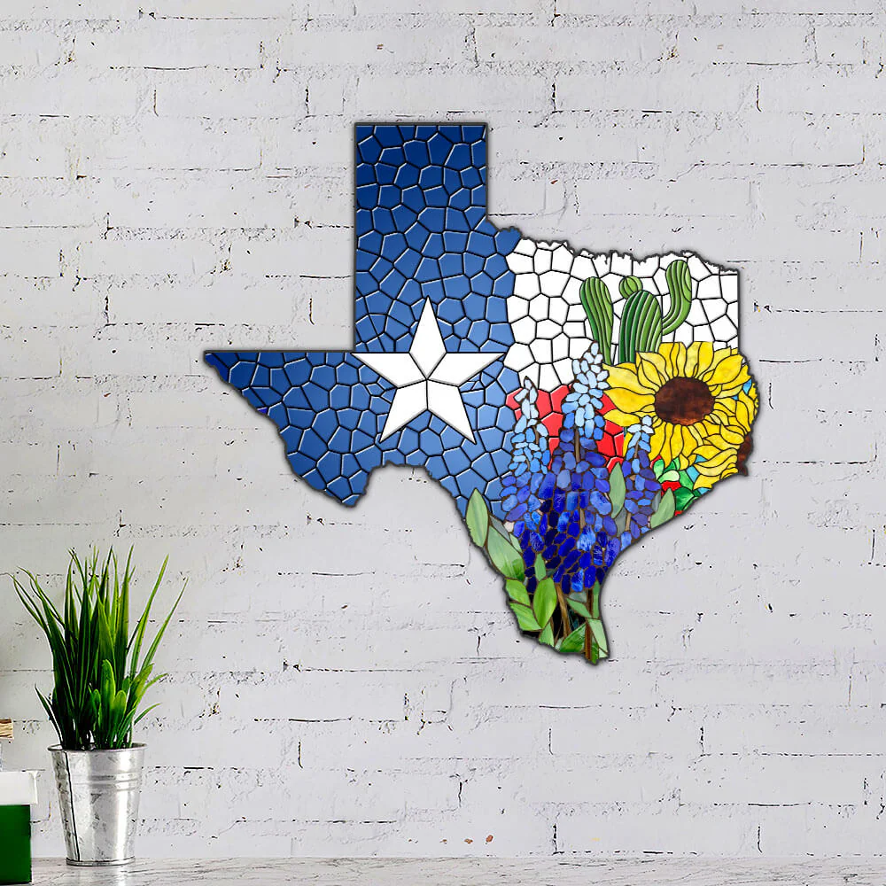 Texas Bluebonnet Metal Sign – Rustic Charm for Your Home or Garden |