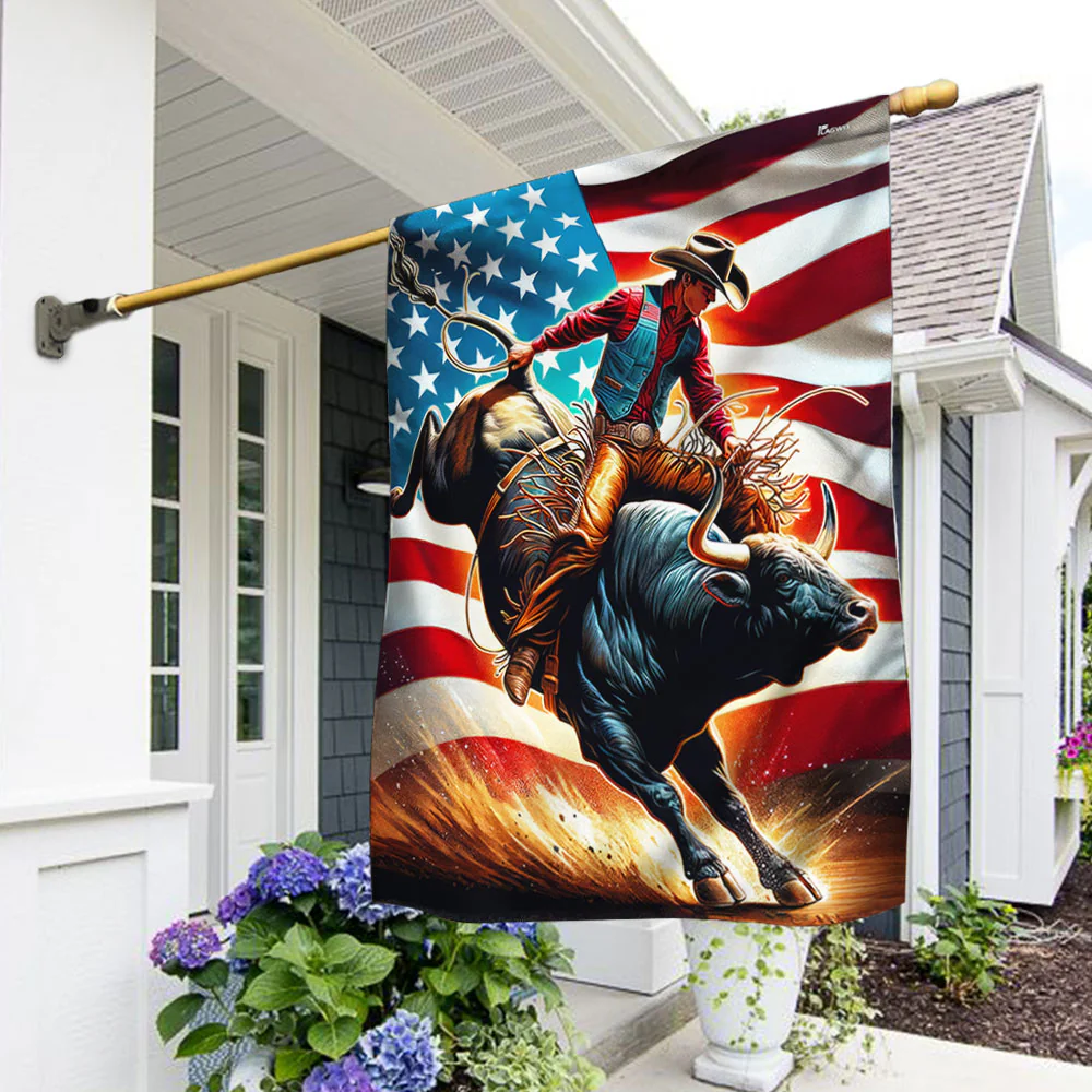 Bimipi Bull Riding American Flag