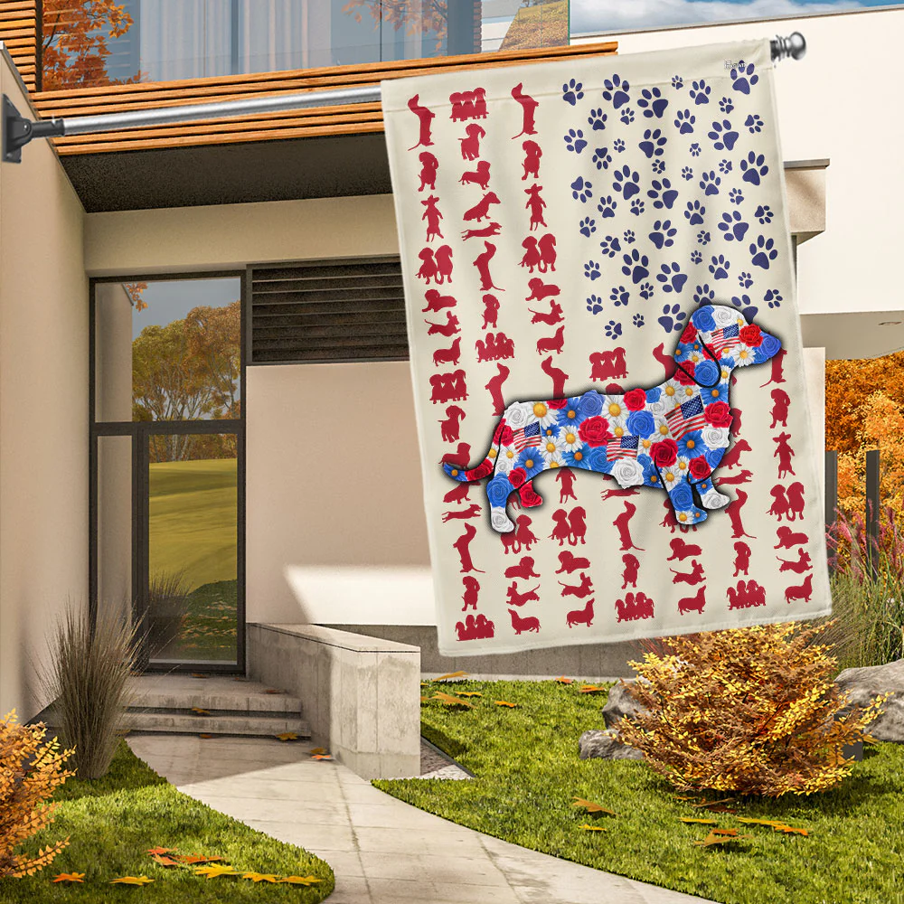 Bimipi American Flag - Dachshund Dog American Flag