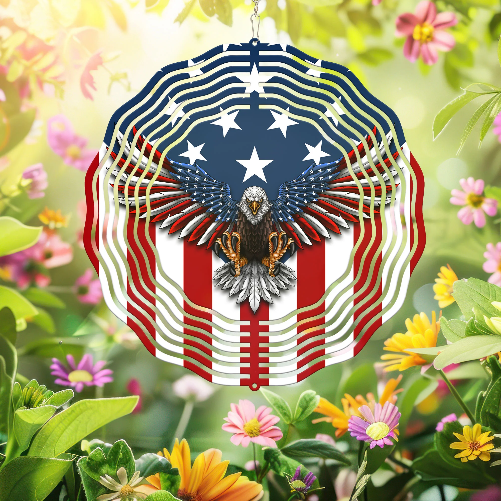 Patriotic American Eagle Wind Spinner - Outdoor Decor Gift for Proud Americans