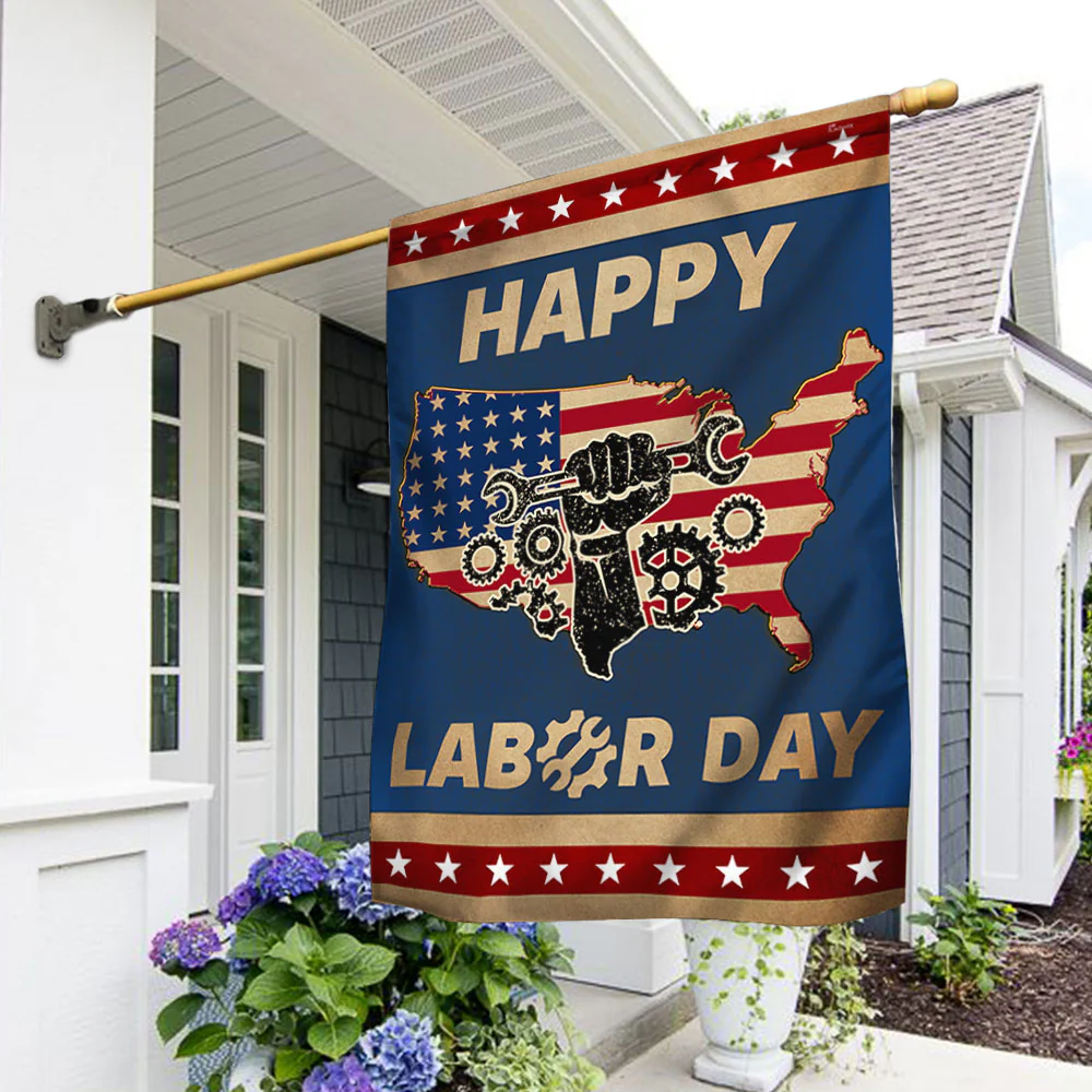 Happy Labor Day American Flag