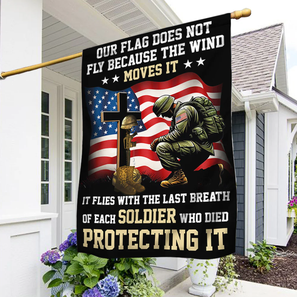 Bimipi Memorial Day Flag Honor Fallen Soldiers Veterans Our Flag Does Not Fly Because the Wind Moves It Patriotic Veterans Day American Flag