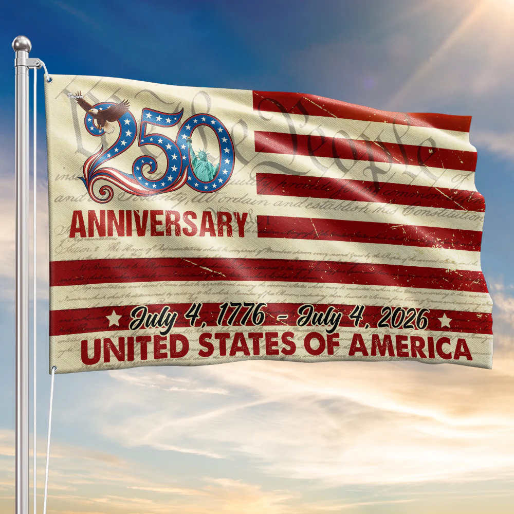Bimipi 250th Anniversary US Grommet Flag - July 4, 2026 United States of America