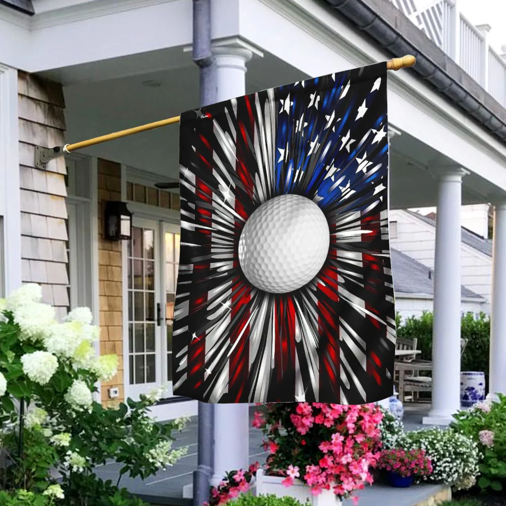 Golf Ball American Flag