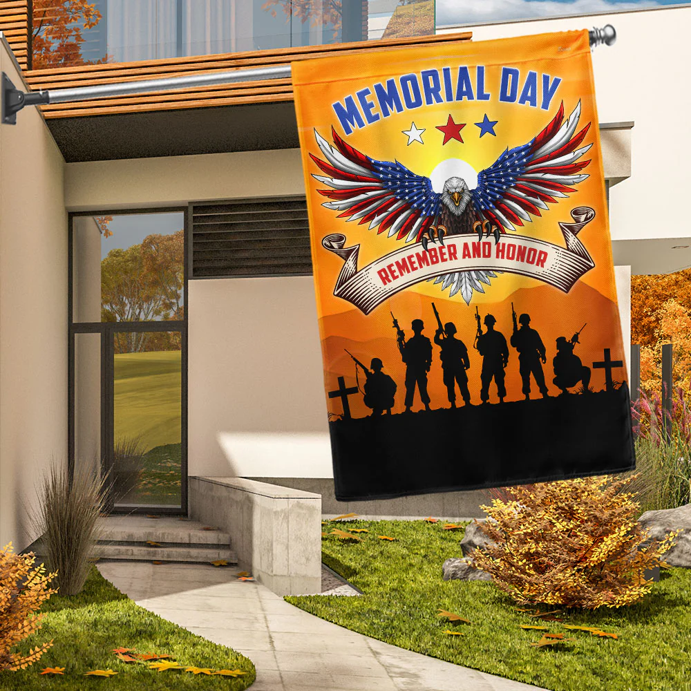 US Veterans Eagle Flag Remember and Honor Memorial Day Patriotic Veterans Day Decor