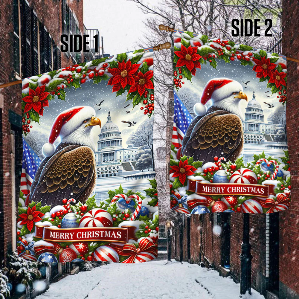 Patriotic Eagle Christmas American Flag
