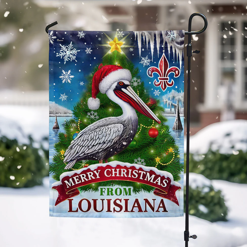 Louisiana Christmas Flag