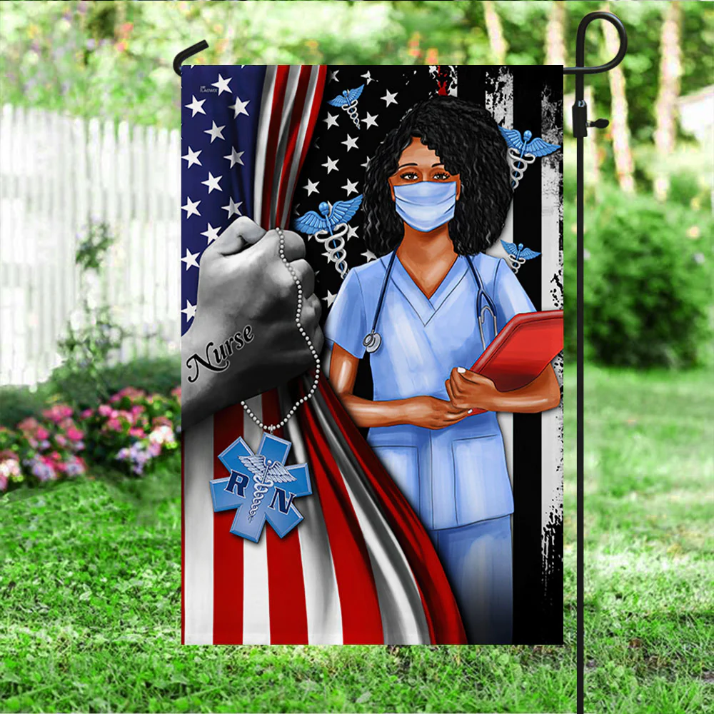 Black Women. Black Nurse. Nurse American Flag