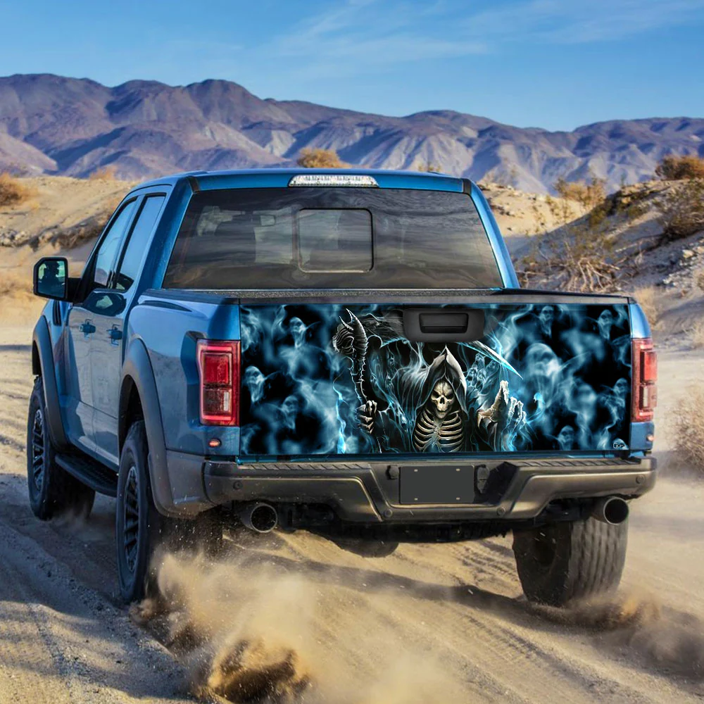 Grim Reaper Cool Truck Tailgate Decal Sticker Wrap