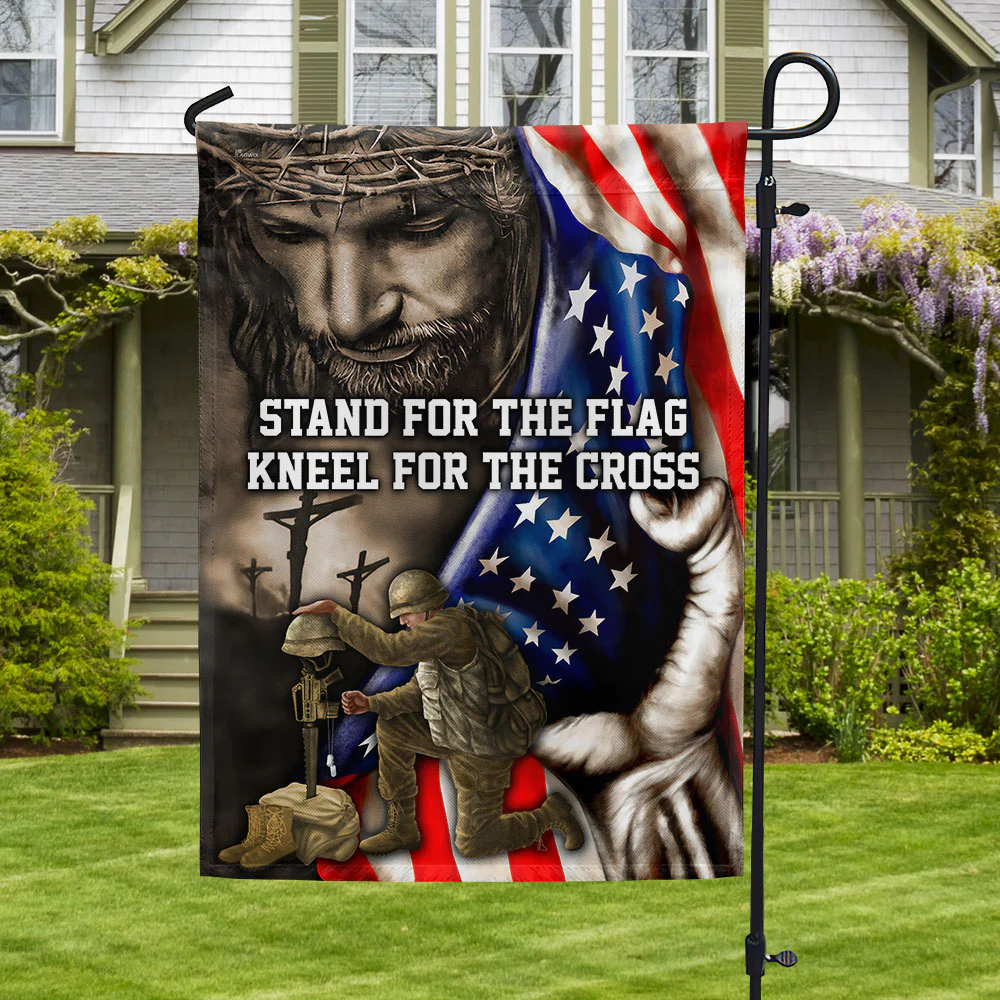 Bimipi American Flag - Stand For The Flag, Veteran Memorial Jesus Christian Flag