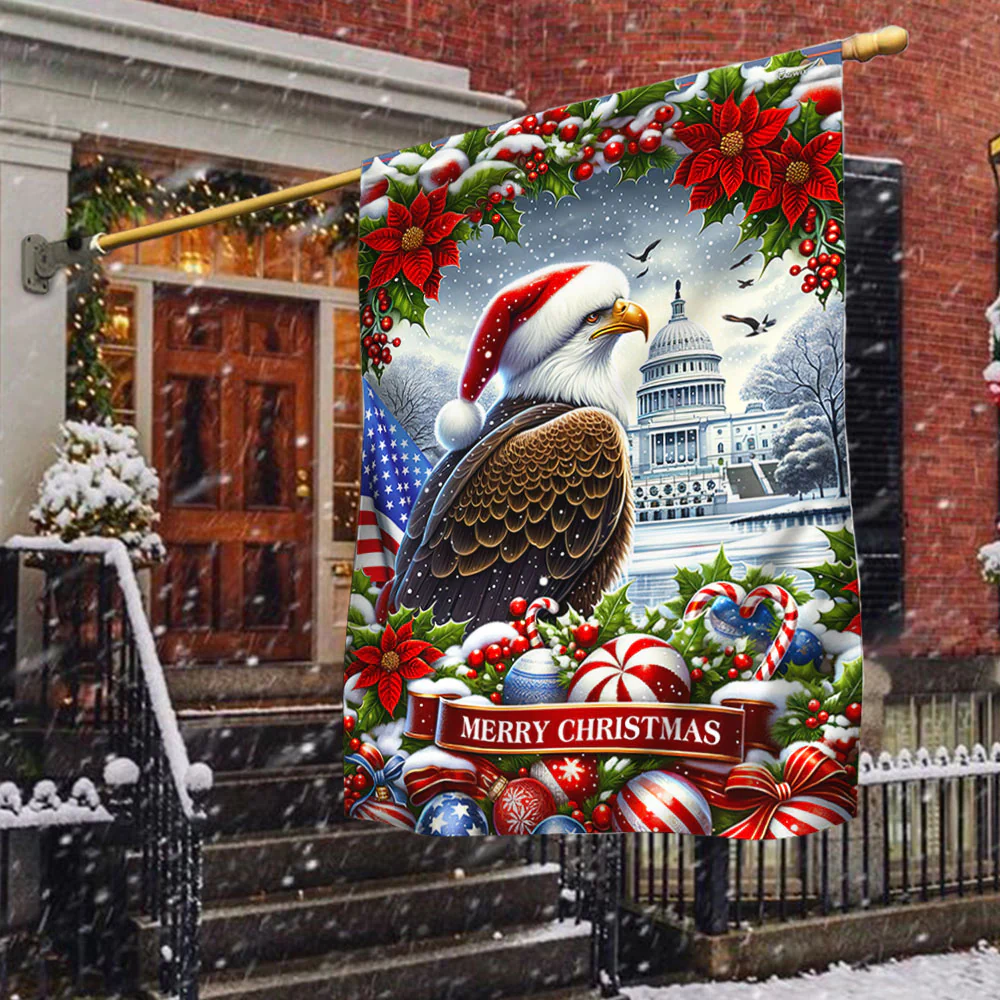 Patriotic Eagle Christmas American Flag
