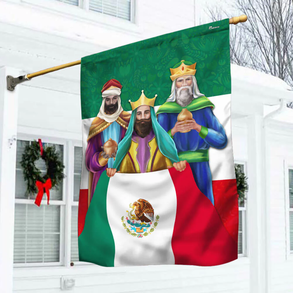 Three Kings Mexican Flag – Nativity Epiphany Holiday Decor