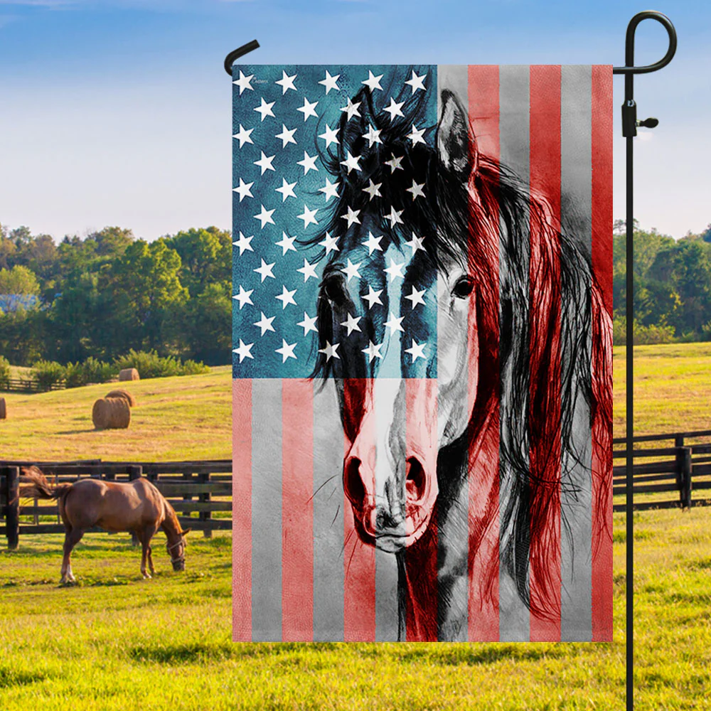 Patriot Horse American Flag