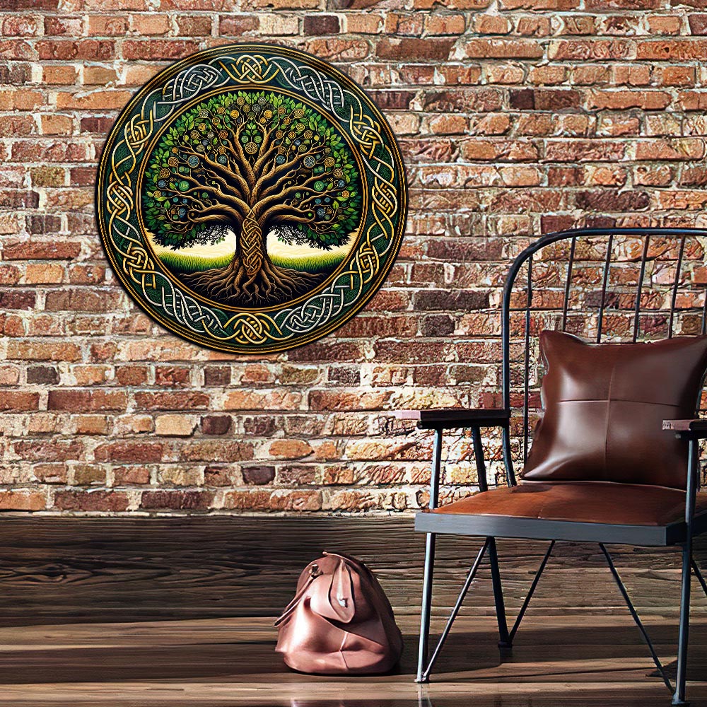 Yggdrasil Tree Of Life Norse Viking Goddess Wiccan Hanging Metal Sign