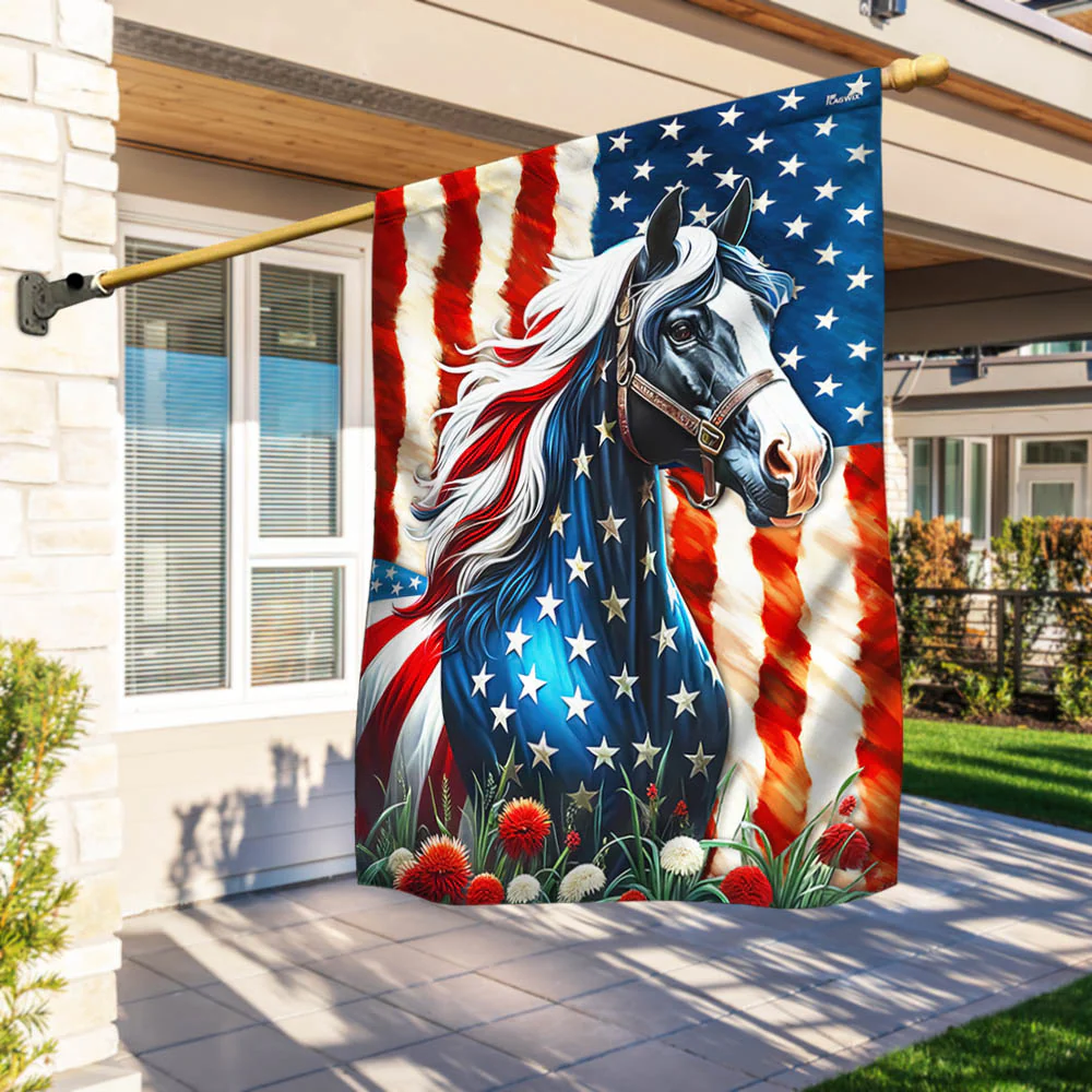Bimipi American Flag - Patriot Horse American Flag