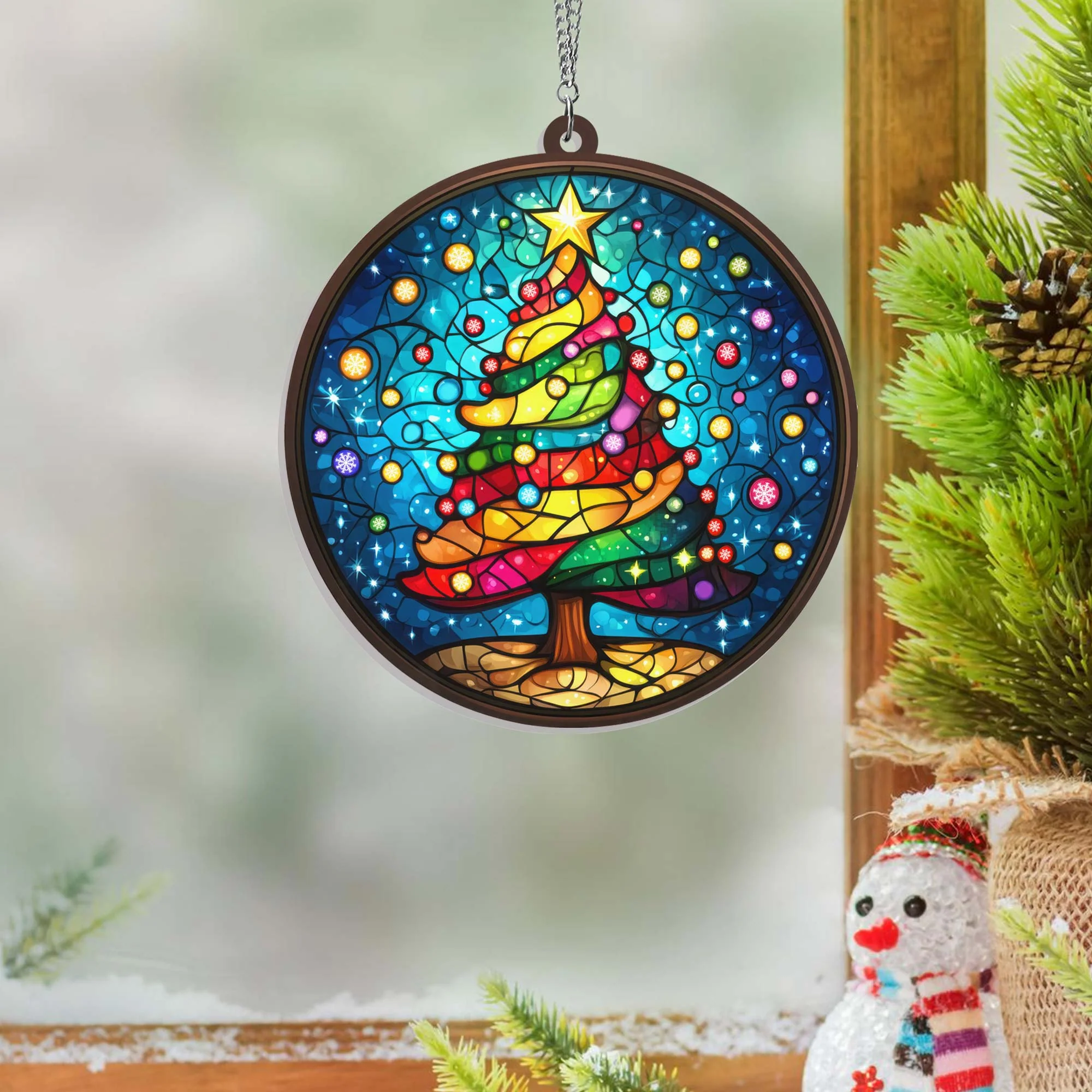 Christmas Tree Suncatcher Acrylic Hanging