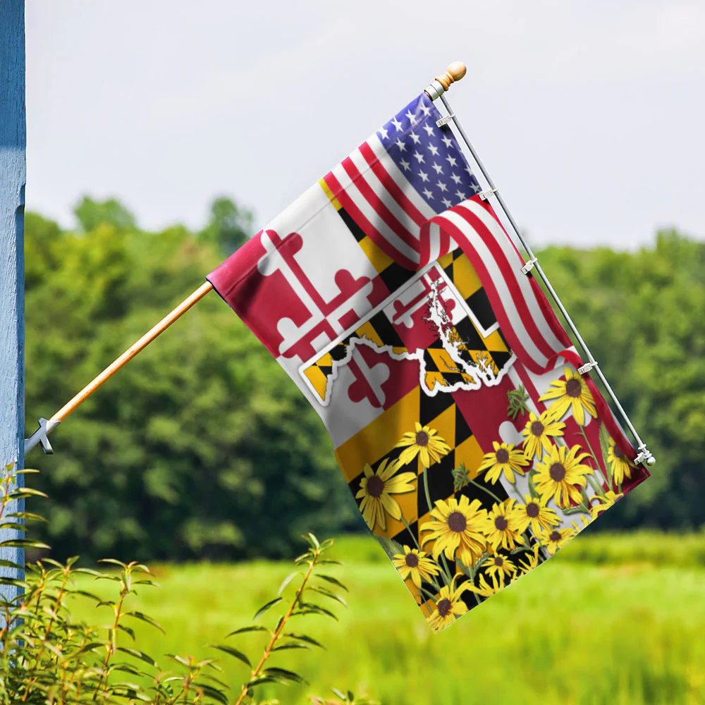 Maryland Black-eyed Susan Flower Flag MLN1111Fv7