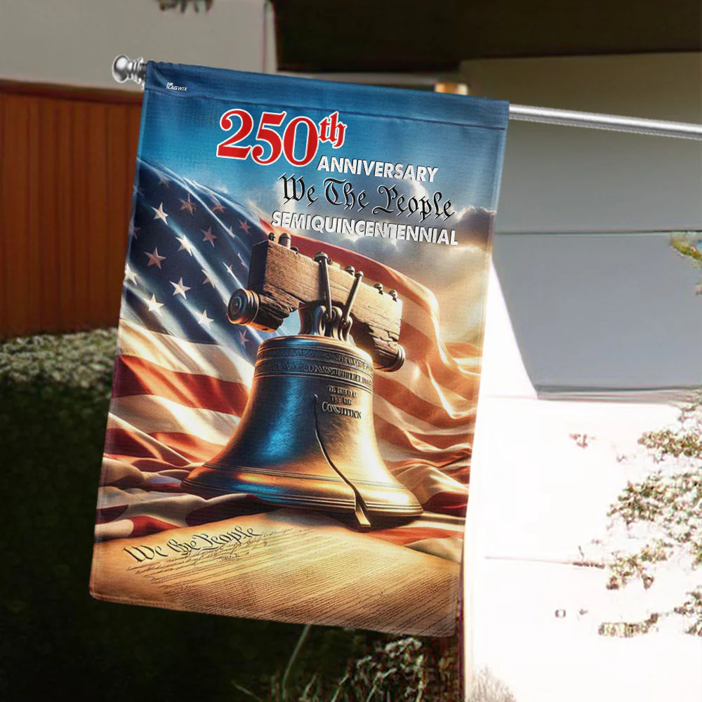 Patriotic 250th Anniversary Flag - American Liberty Bell Flag for Decoration