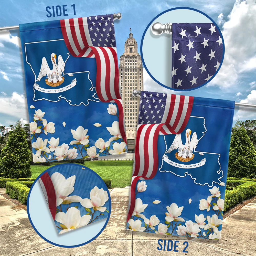 Louisiana Magnolia Flower Flag MLN1111Fv3