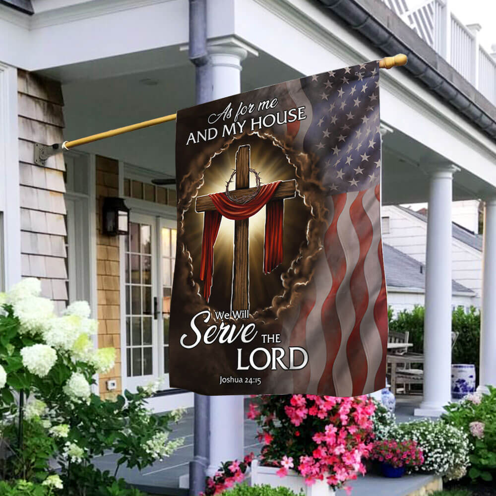 Christian Cross American Flag