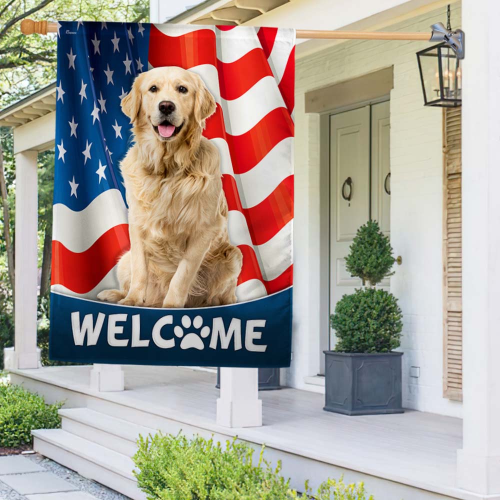 Bimipi American Flag - Golden Retriever 4th Of july American Flag |