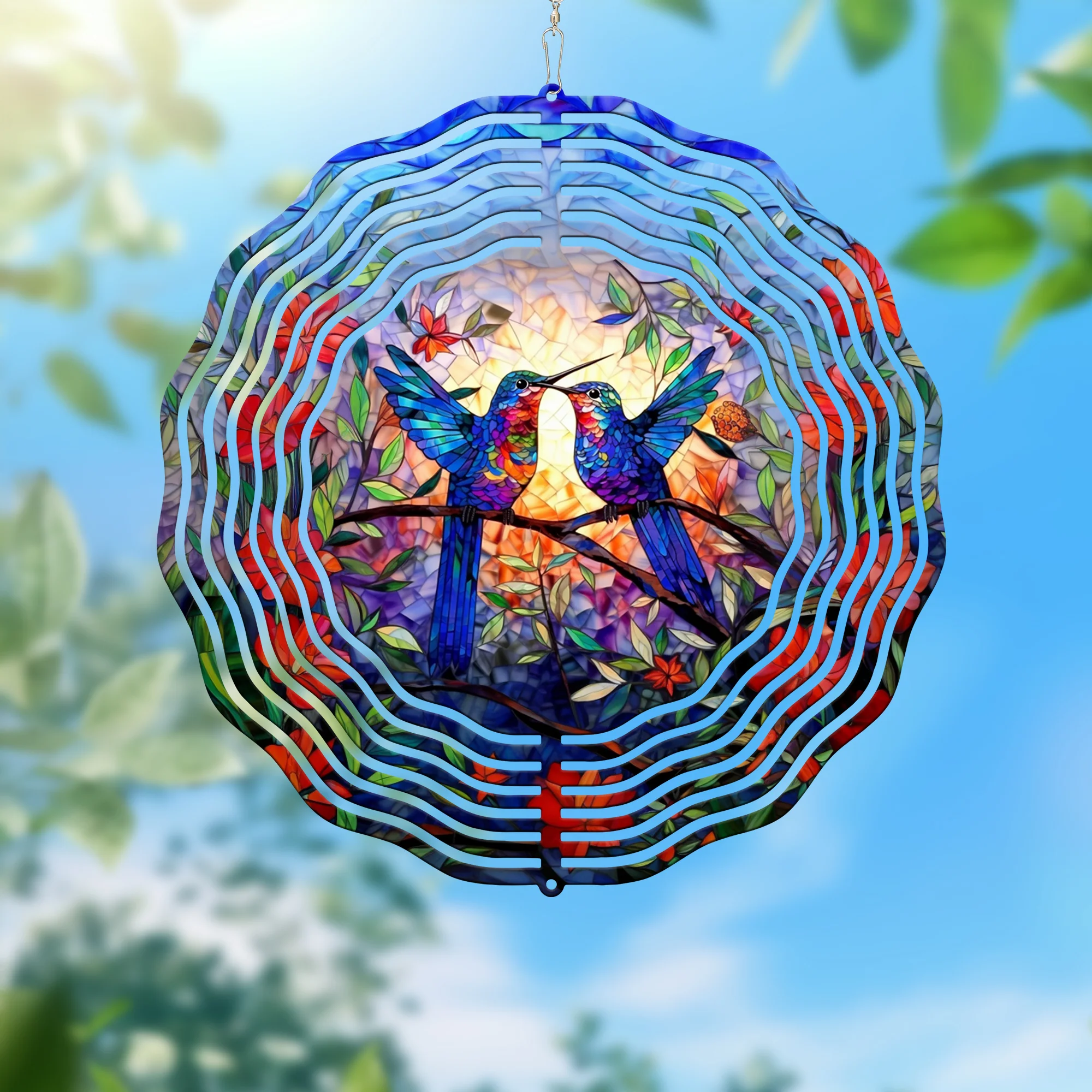 Hummingbird Spring Wind Spinner