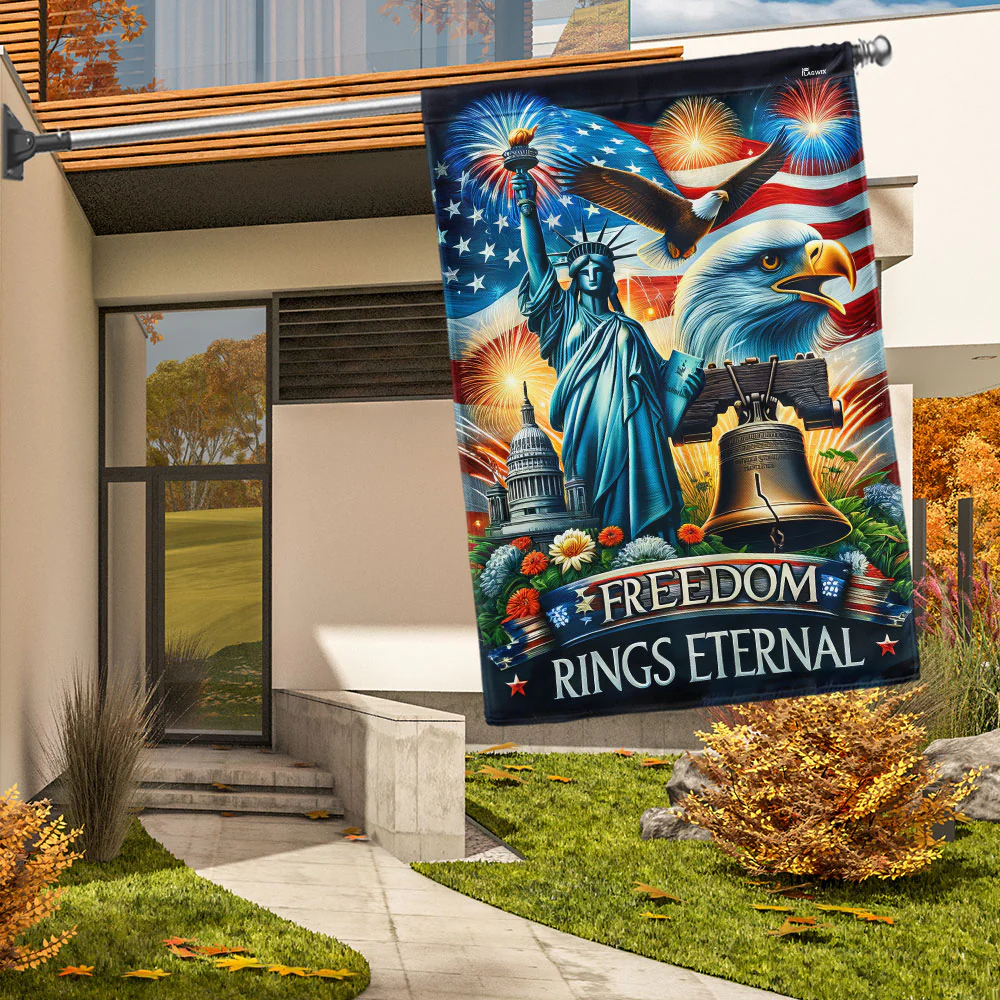 Bimipi American Flag - Independence Day Liberty Bell Freedom Rings Eternal Flag
