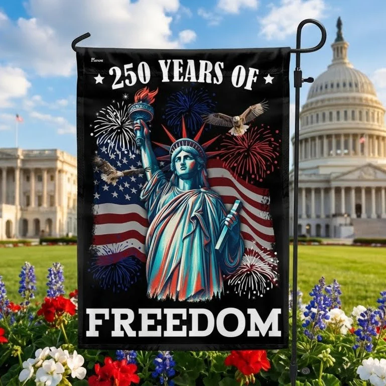 250 Years of Freedom American Flag - Patriotic Independence Day Banner