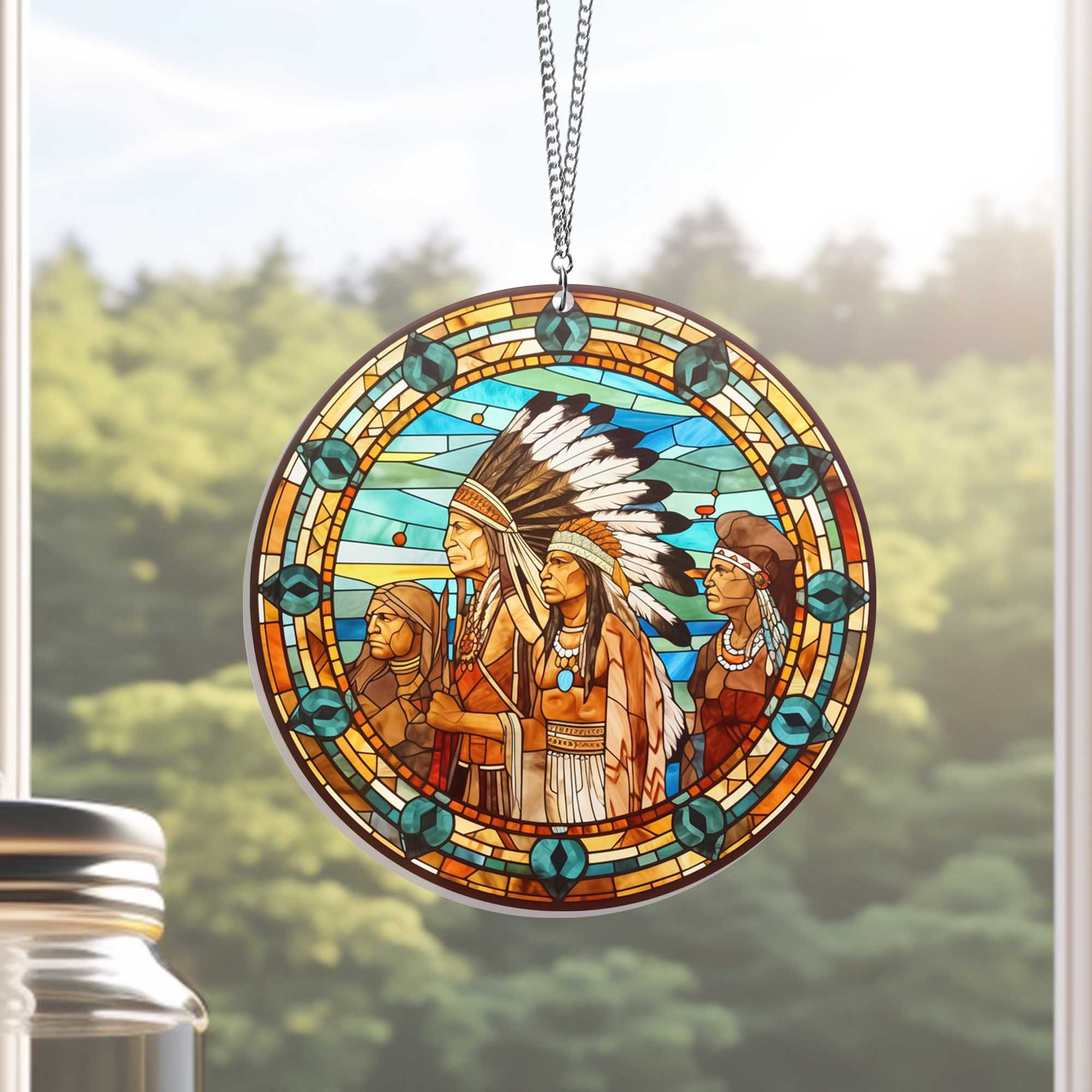 Native American Suncatcher Acrylic Hanging