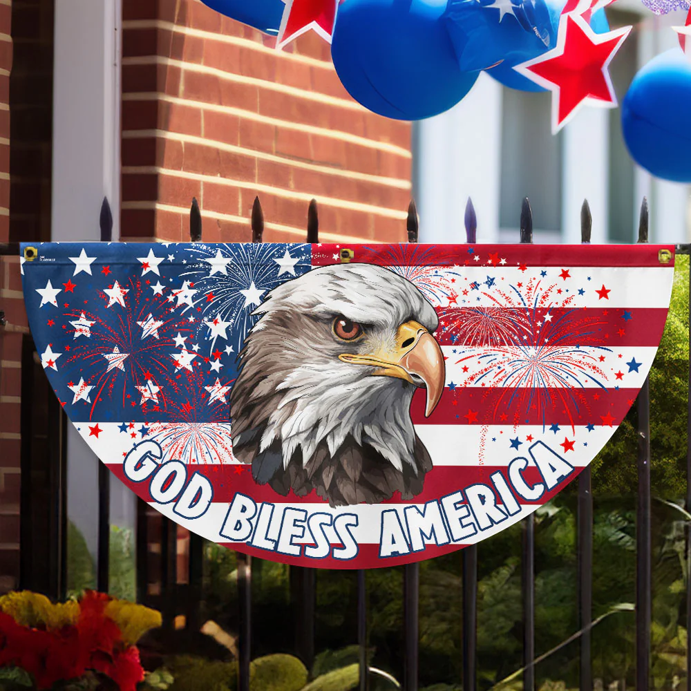 Bimipi American Flag - God Bless America Fan Flag - Veterans Day Flag