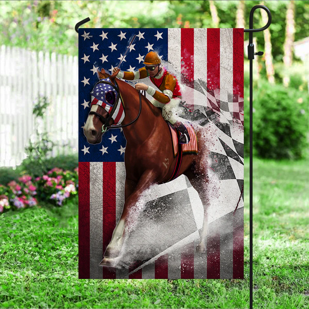 Horse Racing American Flag