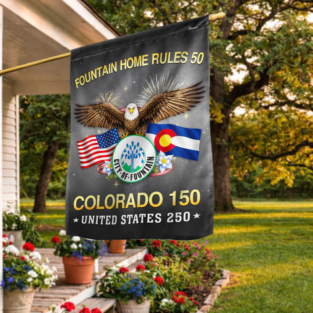 Colorado Flag, Fountain Home Rules 50 Colorado American Flag