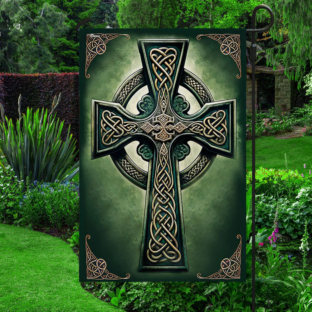 Bimipi  Irish Celtic Cross St Patrick's Day Flag