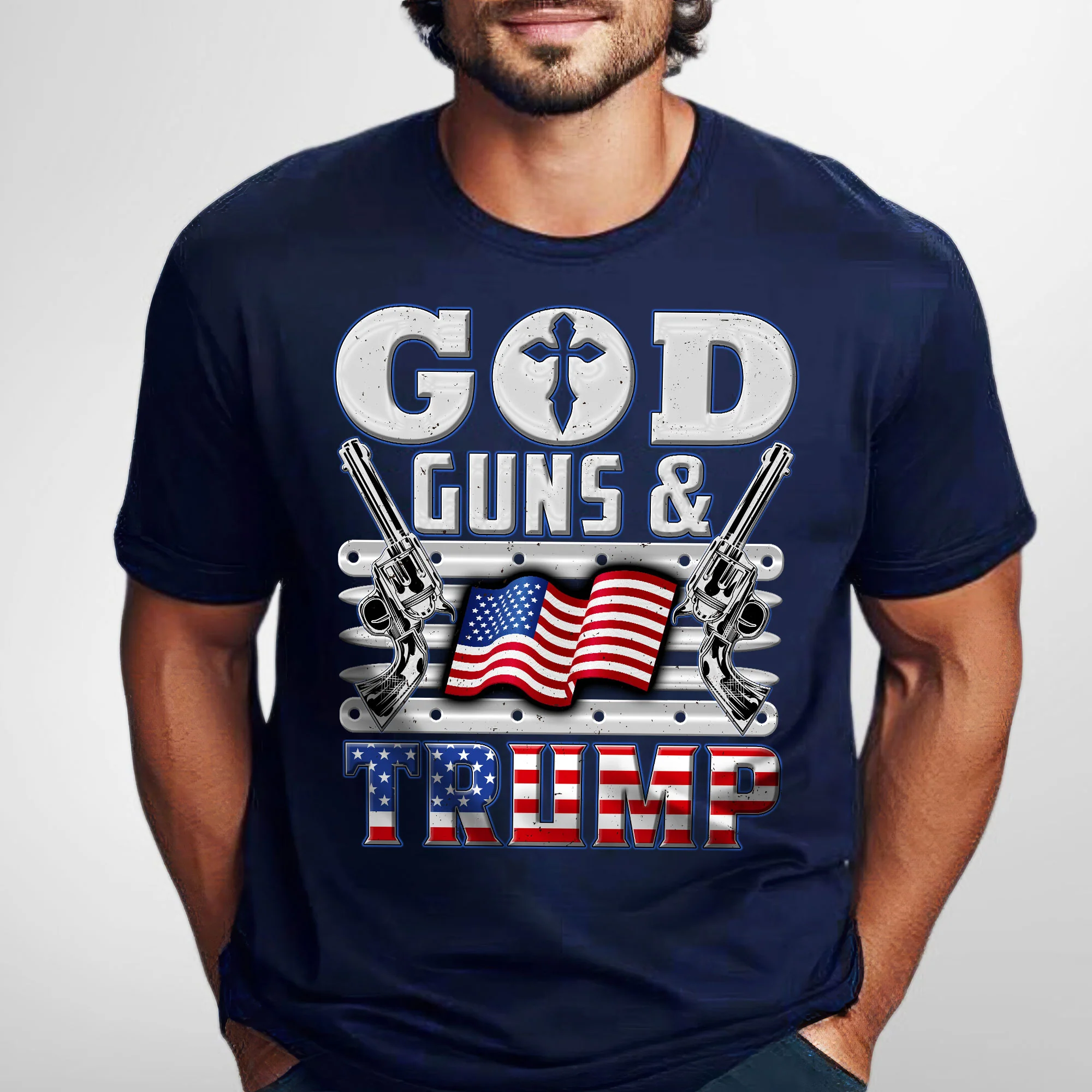 Trump T-Shirt God Guns & Trump T-Shirt