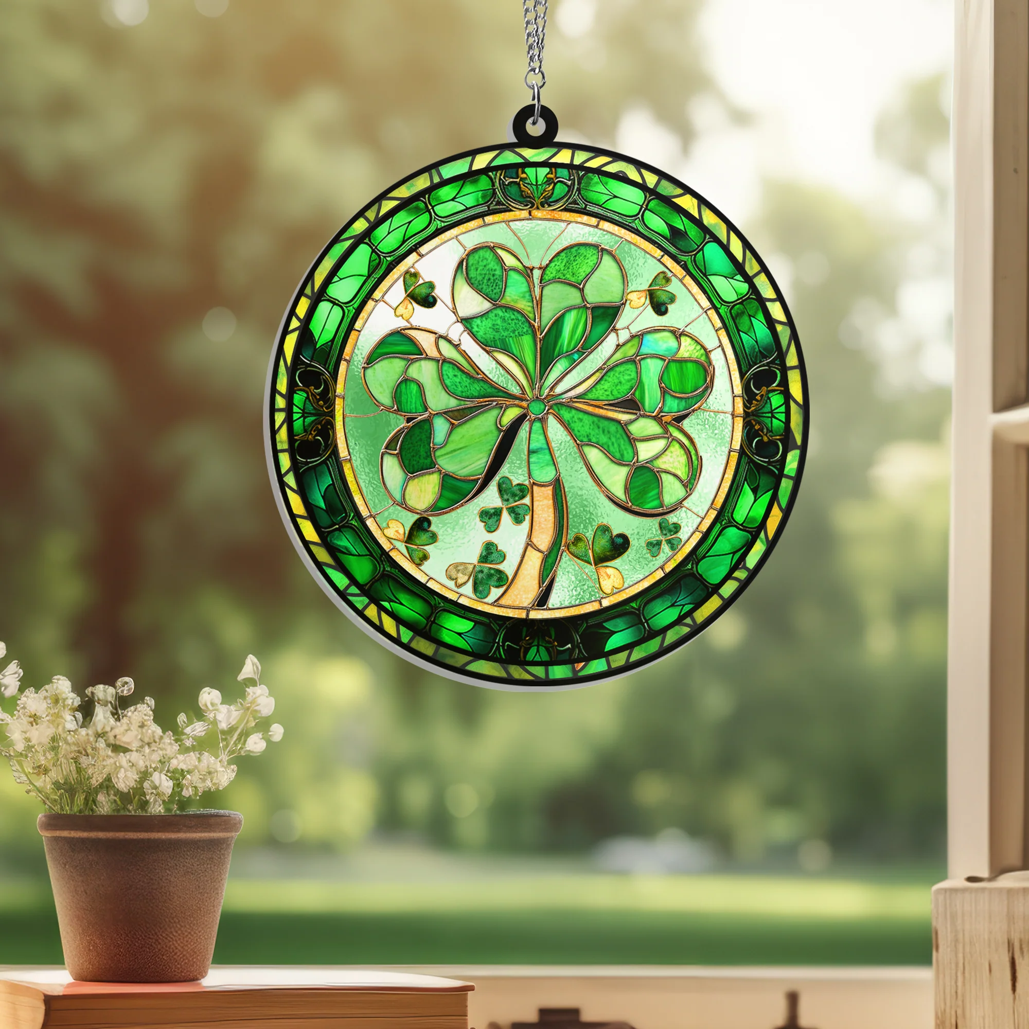 Shamrock Irish Gift - Acrylic Suncatcher Ornament for Home Decor & St. Patrick's Day 3-Day Shipping