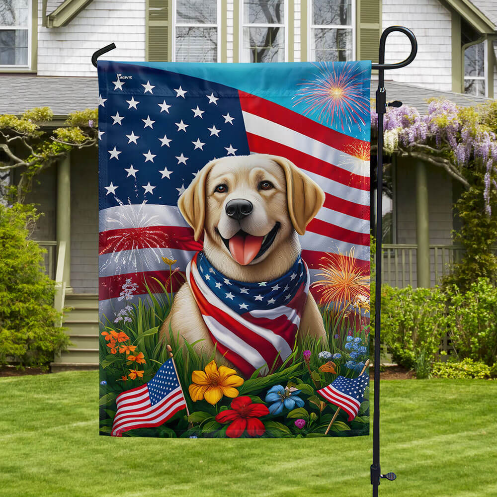 Bimipi American Flag - Labrador Retriever Independence Day Flag